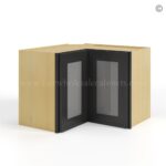 Slim Black Shaker Easy Reach Wall Cabinet with Glass Door - Image 2