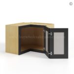 Slim Black Shaker Easy Reach Wall Cabinet with Glass Door - Image 3