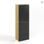 Slim Black Shaker Double with Drawers Wall Cabinet - Image 2