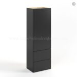 Slim Black Shaker Double with Drawers Wall Cabinet