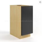 Slim Black Shaker Base Cabinet Single Door Full Height - Image 2