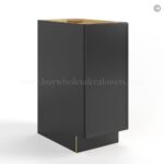Slim Black Shaker Base Cabinet Single Door Full Height