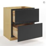 Slim Black Shaker Two Drawer Base - Image 3