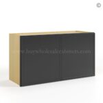Slim Black Shaker Double Door Wall Microwave Bridge Cabinet - Image 2
