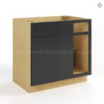Slim Black Shaker Blind Corner Base Cabinet - Image 2
