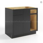 Slim Black Shaker Blind Corner Base Cabinet