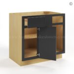 Slim Black Shaker Blind Corner Base Cabinet - Image 3