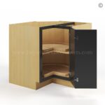 Slim Black Shaker Lazy Susan Base Cabinet - Image 2
