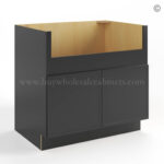 Slim Black Shaker Farmhouse Sink Base