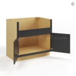 Slim Black Shaker Farmhouse Sink Base - Image 3