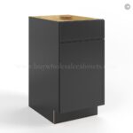 Slim Black Shaker Trash Base Cabinet