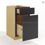 Slim Black Shaker Trash Base Cabinet - Image 3