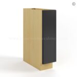 Slim Black Shaker Spice Pull Base Cabinet - Image 2