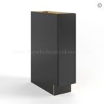 Slim Black Shaker Spice Pull Base Cabinet