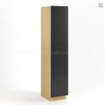 Slim Black Shaker Tall Pantry Cabinet with 2 Doors - Image 2