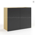 Slim Black Shaker 30"H Double Door Wall Cabinet - Image 2
