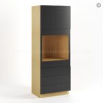 Slim Black Shaker 33″W Oven Pantry Cabinet - Image 2
