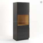 Slim Black Shaker 33″W Oven Pantry Cabinet