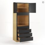 Slim Black Shaker 33″W Oven Pantry Cabinet - Image 3