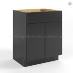 Slim Black Shaker Vanity Sink Cabinet
