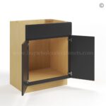 Slim Black Shaker Vanity Sink Cabinet - Image 3
