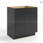 Slim Black Shaker Vanity Combo with Drawers