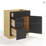 Slim Black Shaker Vanity Combo with Drawers - Image 4