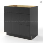 Slim Black Shaker Vanity Drawer Cabinet