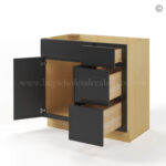Slim Black Shaker Vanity Drawer Cabinet - Image 3