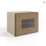 Rustic Wood Shaker 12" H Single Door Wall Cabinet with Glass Door - Image 2