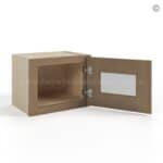 Rustic Wood Shaker 12" H Single Door Wall Cabinet with Glass Door - Image 3