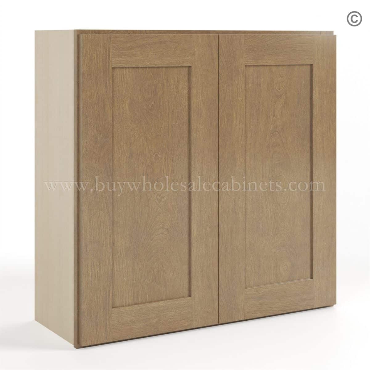 Rustic Wood Shaker 30" H Double Door Wall Cabinet - Image 2