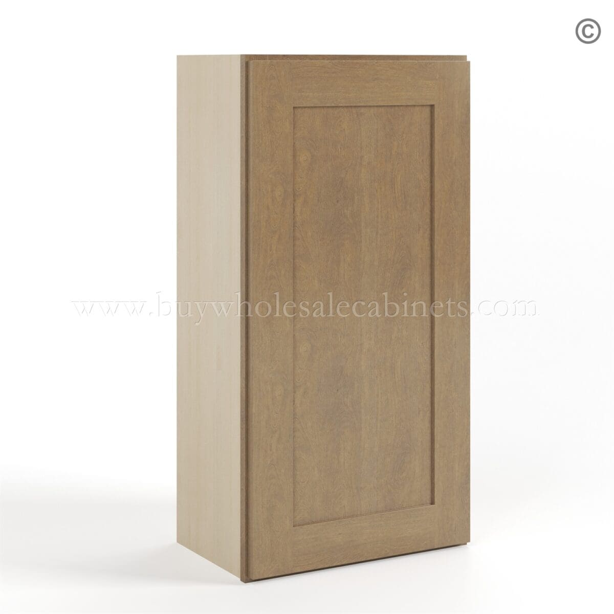 Rustic Wood Shaker 36" H Single Door Wall Cabinet - Image 2