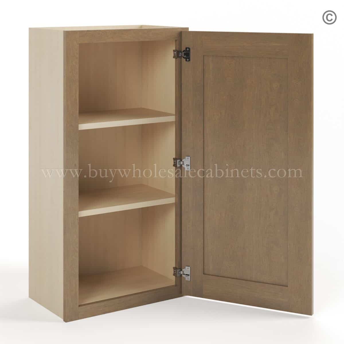 Rustic Wood Shaker 36" H Single Door Wall Cabinet - Image 3