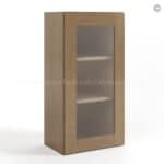 Rustic Wood Shaker 36 H Single Door Wall Cabinet with Glass Door