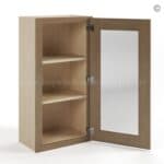 Rustic Wood Shaker 36" H Single Door Wall Cabinet with Glass Door - Image 3