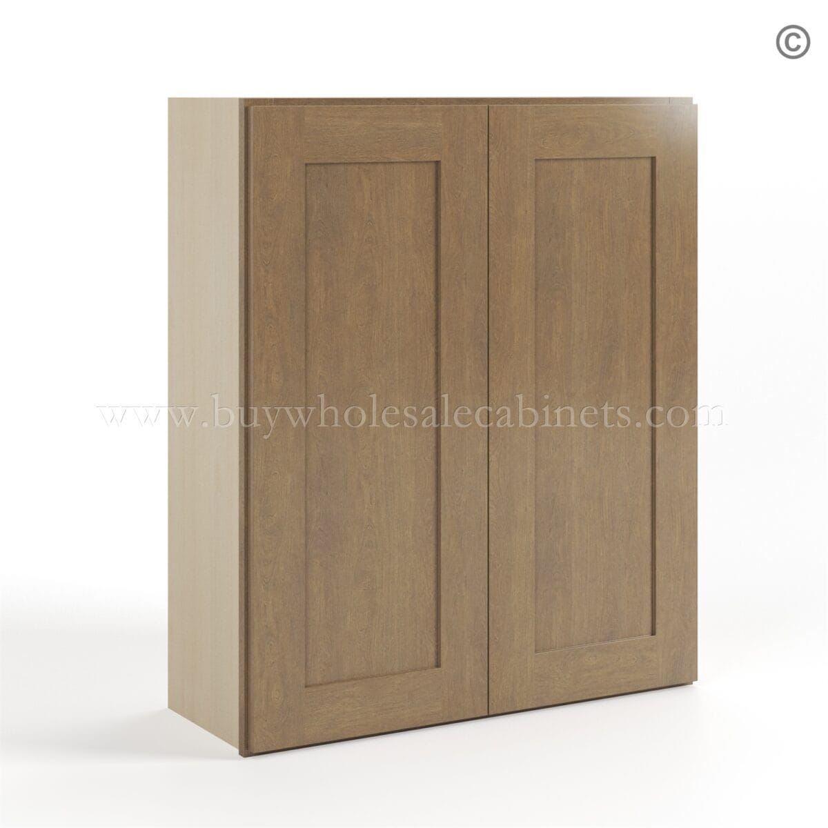 Rustic Wood Shaker 36" H Double Door Wall Cabinet - Image 2