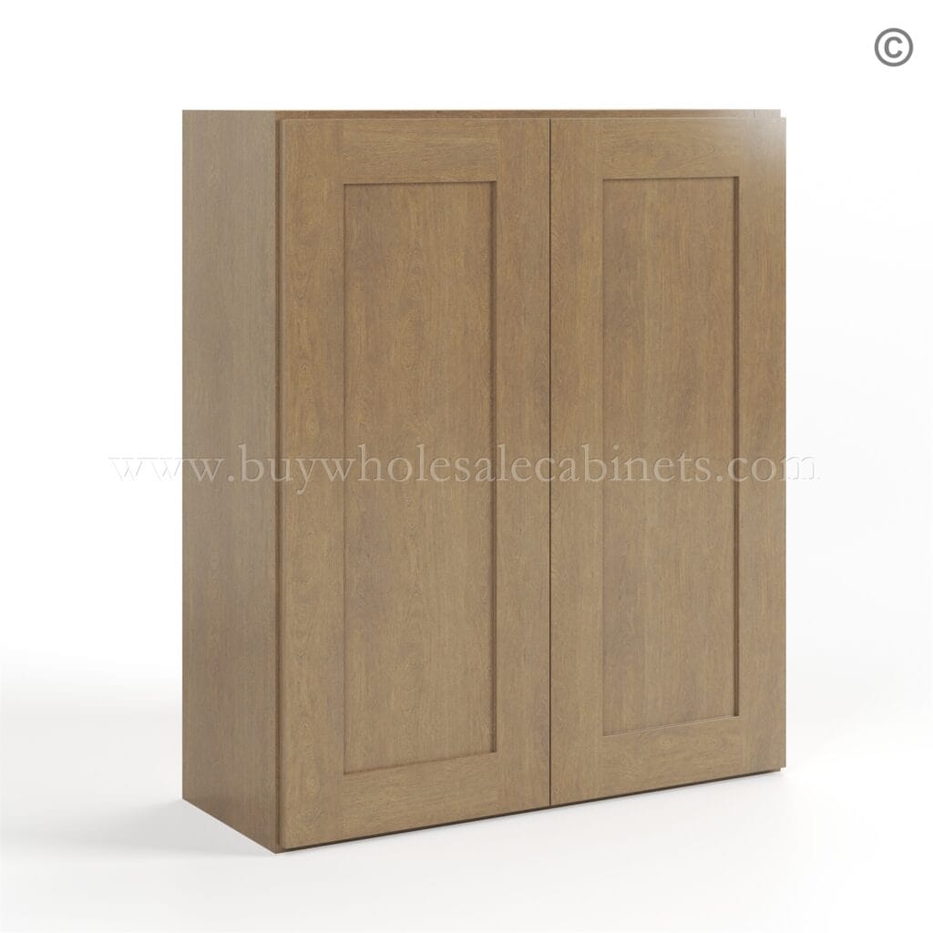 Rustic Wood Shaker 36 H Double Door Wall Cabinet