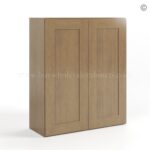 Rustic Wood Shaker 36 H Double Door Wall Cabinet