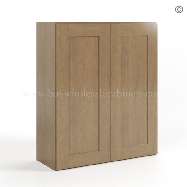 Rustic Wood Shaker 36 H Double Door Wall Cabinet