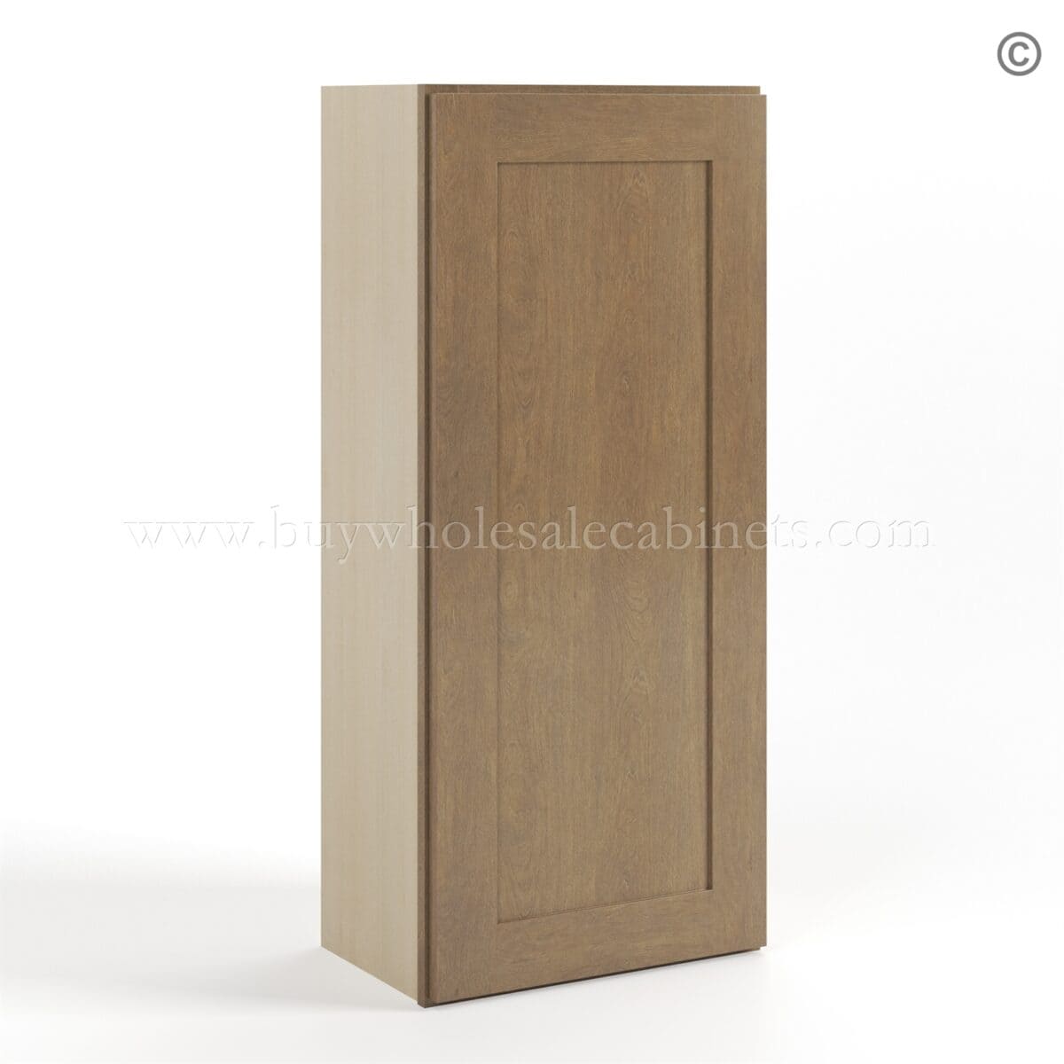 Rustic Wood Shaker 42" H Single Door Wall Cabinet - Image 2