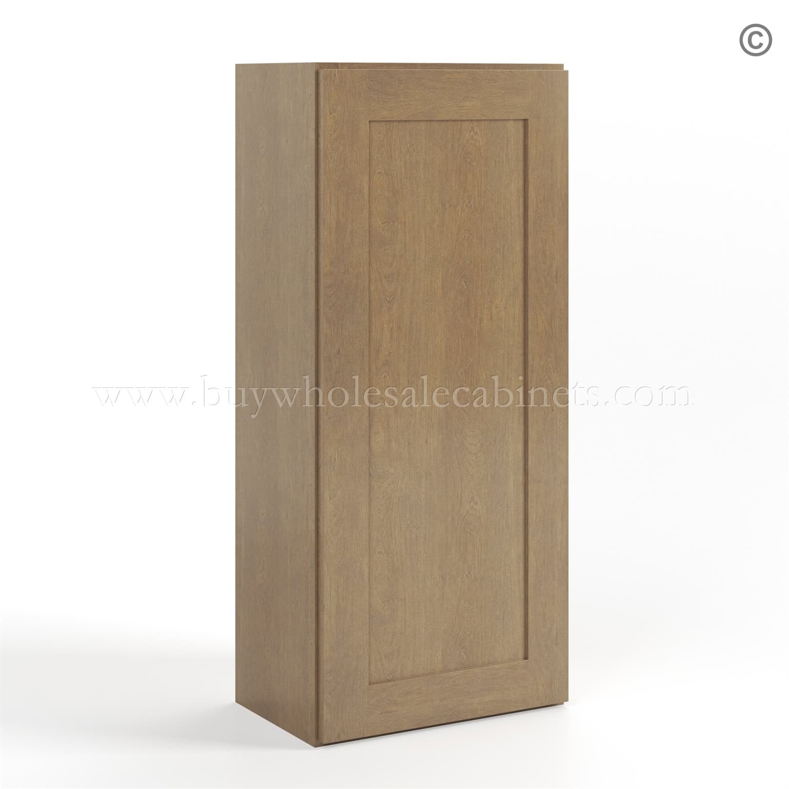 Rustic Wood Shaker 42 H Single Door Wall Cabinet