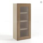 Rustic Wood Shaker 42" H Single Door Wall Cabinet with Glass Door - Image 2