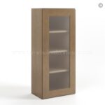 Rustic Wood Shaker 42 H Single Door Wall Cabinet with Glass Door
