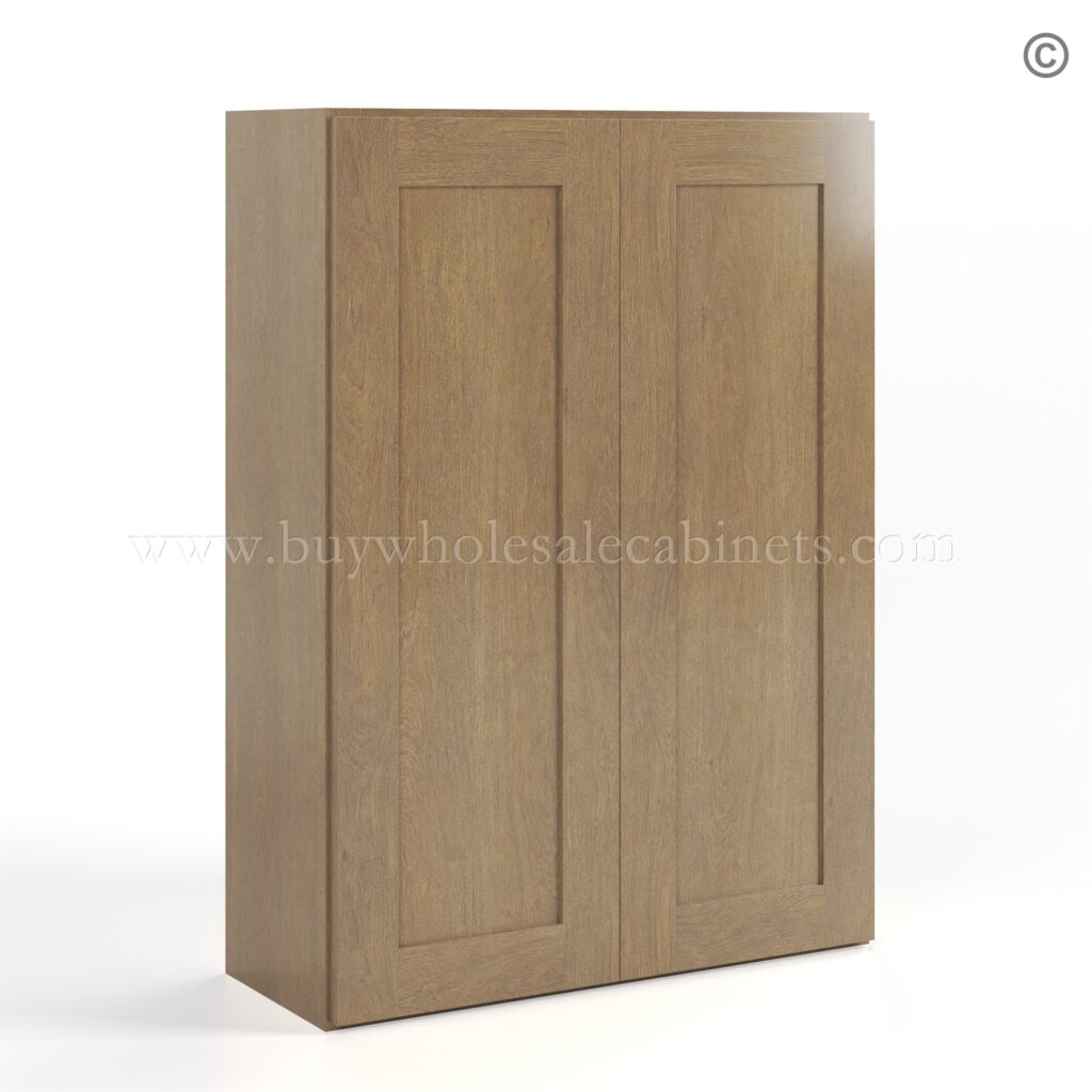 Rustic Wood Shaker 42 H Double Door Wall Cabinet