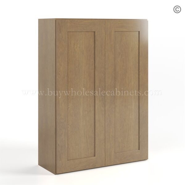 Rustic Wood Shaker 42 H Double Door Wall Cabinet