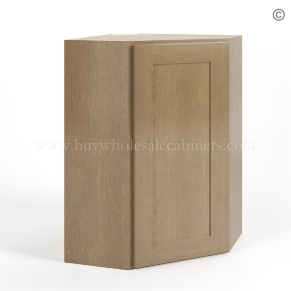 Rustic Wood Shaker 24 Diagonal Corner Wall Cabinet