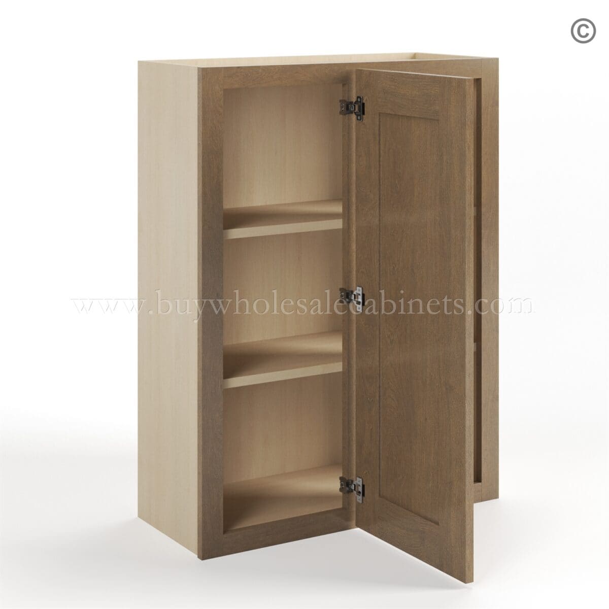 Rustic Wood Shaker 36" H Wall Blind Cabinet - Image 3
