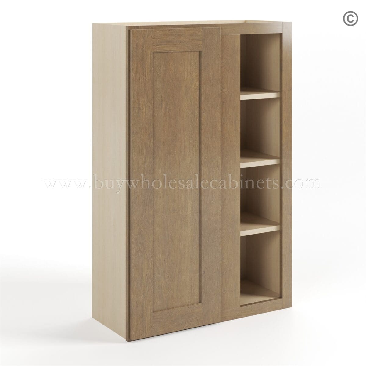 Rustic Wood Shaker 42" H Wall Blind Cabinet - Image 2