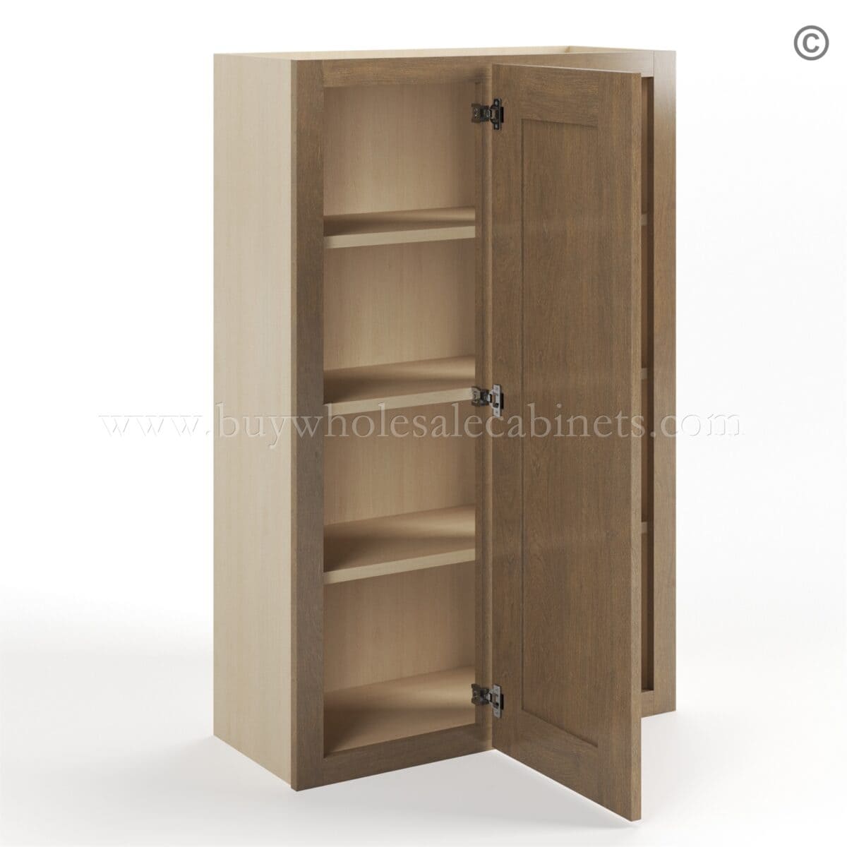 Rustic Wood Shaker 42" H Wall Blind Cabinet - Image 3